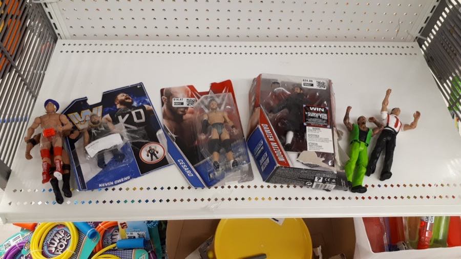 Collectible action figures with liquidation price tags